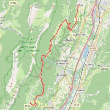 Trace GPS Sur les Pas des Huguenots - Saint-Bernard - Barraux, itinéraire, parcours