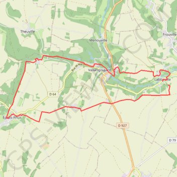 Trace GPS Vallée du Sausseron Labbeville-Vallangoujard, itinéraire, parcours