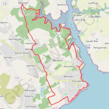 Trace GPS Balade-de-Port-Manec-h.gpx (1), itinéraire, parcours