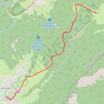 Trace GPS Sortie raquettes aux Eymindras (Chartreuse), itinéraire, parcours