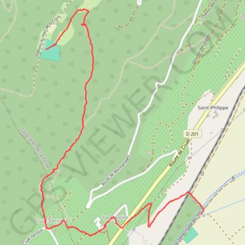 Trace GPS Montlambert montée, itinéraire, parcours
