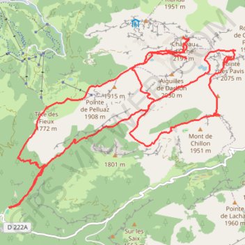 Trace GPS Château d'Oche, itinéraire, parcours