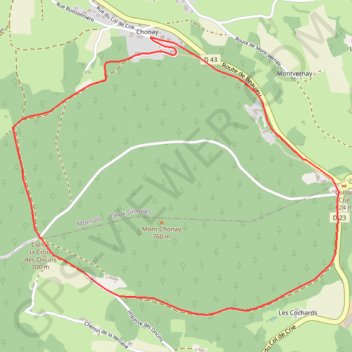 Trace GPS Circuit du Mont Saint-Rigaud - Monsols, itinéraire, parcours