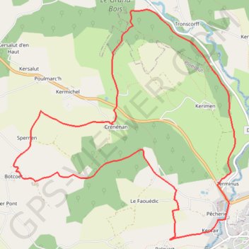Trace GPS Guemene/Scorff Crenenan, itinéraire, parcours