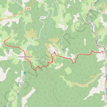 Trace GPS Chemin de Stevenson - Fouzillac vers Luc, itinéraire, parcours