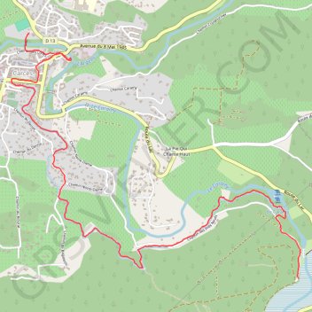 Trace GPS Lac de Carcès (retour), itinéraire, parcours