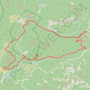 Trace GPS De Belle-Barbe aux Lentisques, itinéraire, parcours