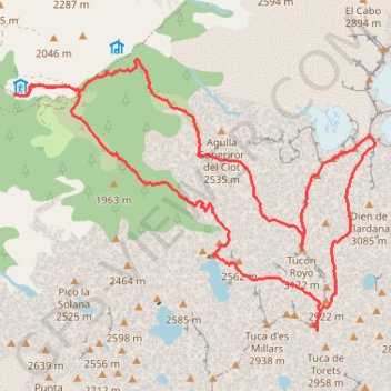 Trace GPS Posets-2021-08-28, itinéraire, parcours