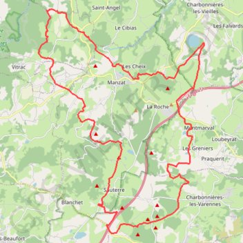 Trace GPS Autour de Manzat - Charbonnières-les-Vieilles, itinéraire, parcours