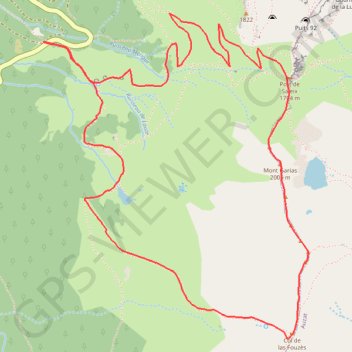 Trace GPS Parking de Coumebiere, itinéraire, parcours