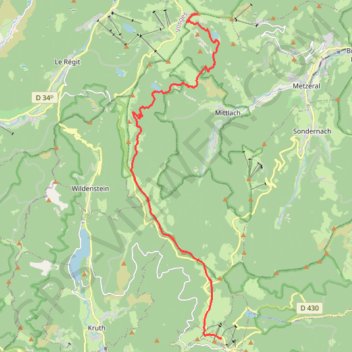 Trace GPS Le Markstein - Le Hohneck - Tour des Lacs des Vosges, itinéraire, parcours