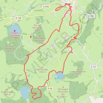 Trace GPS Lac de Bourdouze, itinéraire, parcours