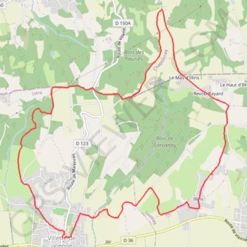 Trace GPS Villette de Vienne (38), itinéraire, parcours