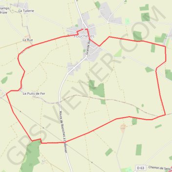 Trace GPS Autour de Fouchères, itinéraire, parcours