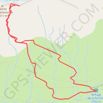 Trace GPS Pointe du Charbonnier, itinéraire, parcours
