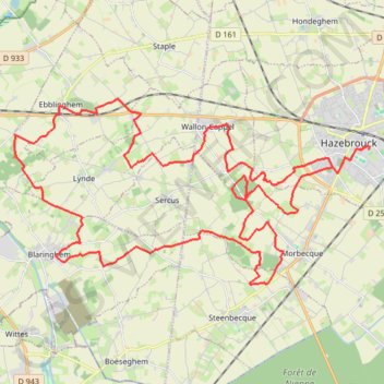 Trace GPS Ronde des clochers - Hazebrouck, itinéraire, parcours