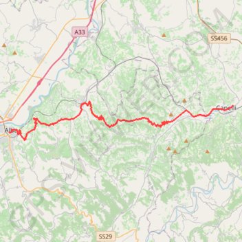 Trace GPS De Cannelli à Alba, itinéraire, parcours