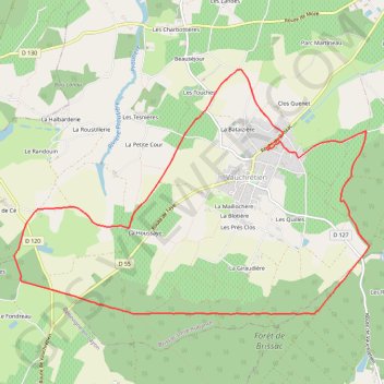 Trace GPS Vauchrétien 12,7 km-16797157, itinéraire, parcours