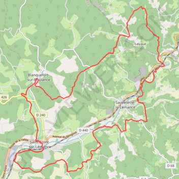 Trace GPS Saint-Front-sur-Lémance, itinéraire, parcours