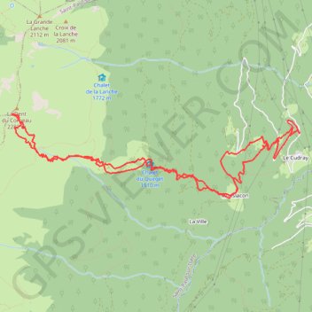 Trace GPS Dent du corbak, itinéraire, parcours