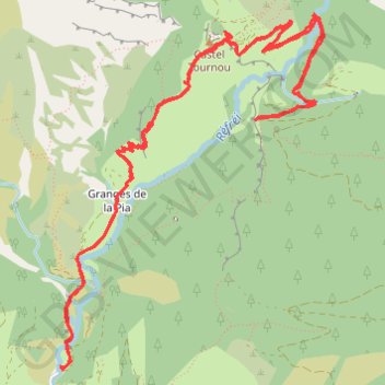 Trace GPS Tende - Castel Tournou et rochers de Servia, itinéraire, parcours