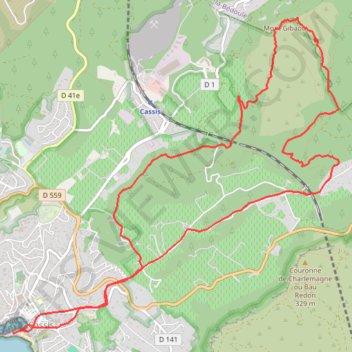 Trace GPS Défi Calendal de Cassis, itinéraire, parcours