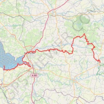 Trace GPS Mortain - Mont-Saint-Michel, itinéraire, parcours