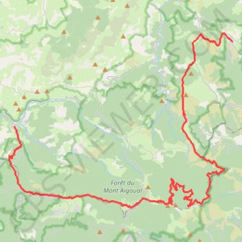 Trace GPS 160 kms de Florac jour 2, itinéraire, parcours
