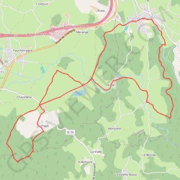 Trace GPS Massif des Bois Noirs - Le Bois des Côtes, itinéraire, parcours