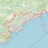 Trace GPS Balcon de la Méditerranée de Menton au col de Testanier, itinéraire, parcours