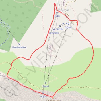 Trace GPS L'Audibergue, itinéraire, parcours