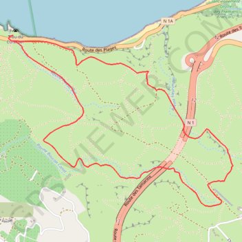 Trace GPS Grand Tour de la Savane depuis le Cap la Houssaye, itinéraire, parcours