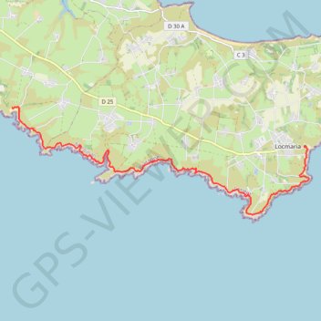 Trace GPS Jour 4/5 Mesurez-vous à la côte sauvage depuis la plage d'Herlin au village de Locmaria, itinéraire, parcours