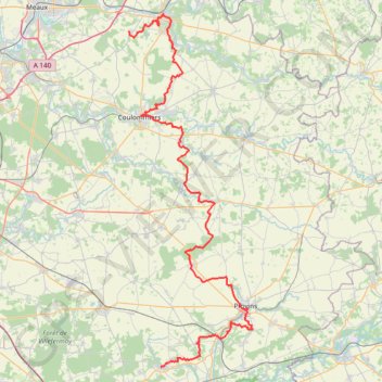 Trace GPS GR11 De Signy-Signets à Donnemarie-Dontilly (Seine-et-Marne), itinéraire, parcours