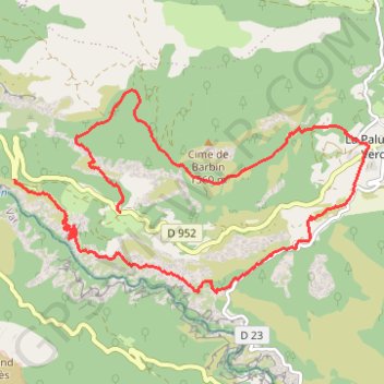 Trace GPS Verdon-La Palud-Sentier Bastidon, itinéraire, parcours