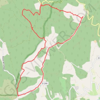 Trace GPS Col des Trois Termes vers la Bergerie du Jas du Griffon, itinéraire, parcours