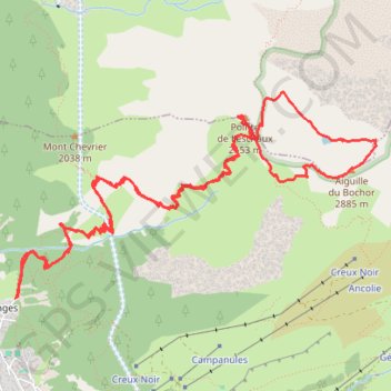 Trace GPS Aiguille du Bochor (Vanoise), itinéraire, parcours