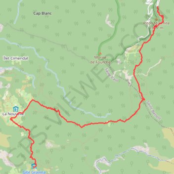 Trace GPS Île de la Réunion - Des hauts de Grand-Îlet à Mafate, itinéraire, parcours