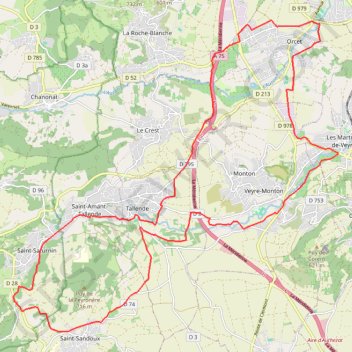 Trace GPS Tour du Puy de Peyronère - Le Cendre, itinéraire, parcours