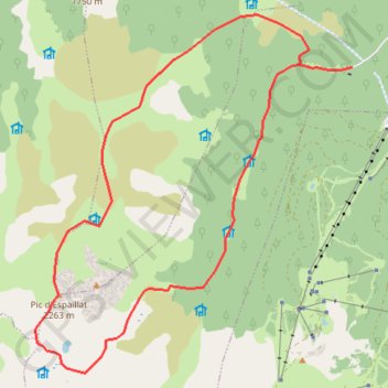 Trace GPS Pic d'Espaillat par l'étang d'Embizon, itinéraire, parcours