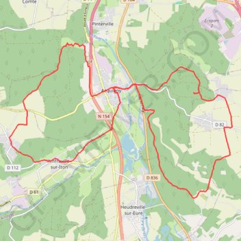 Trace GPS Randos Bois Ricard et Becdal, itinéraire, parcours