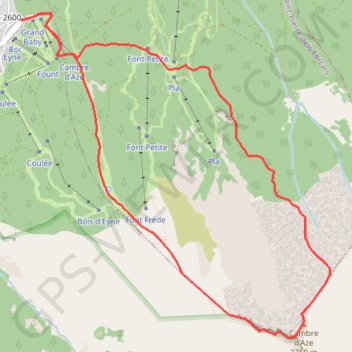 Trace GPS Le Cambre d'Aze, itinéraire, parcours