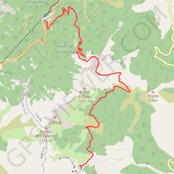Trace GPS De Vizzavona au refuge d'E Capanelle, itinéraire, parcours