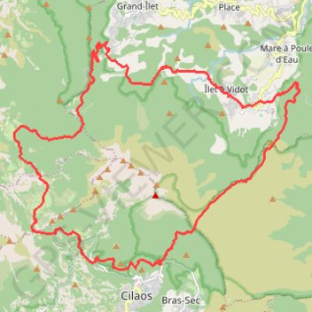 Trace GPS Tour du Piton des Neiges, itinéraire, parcours
