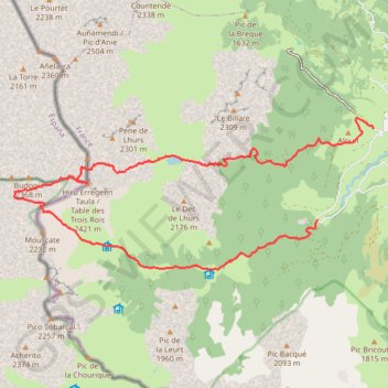 Trace GPS La Mesa y La Table por Lhurs, itinéraire, parcours