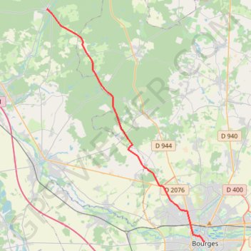 Trace GPS De Bourges à Vouzeron, itinéraire, parcours