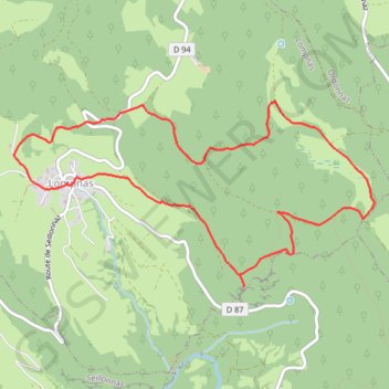 Trace GPS Plateau des Charmilles et grotte de la Jaquette, itinéraire, parcours
