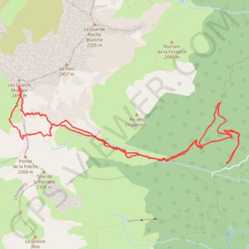 Trace GPS Les Grands Moulins, itinéraire, parcours