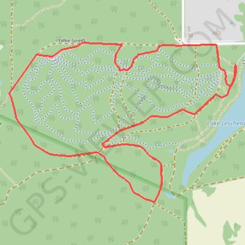 Trace GPS Lake Leshenaultia Loop, itinéraire, parcours