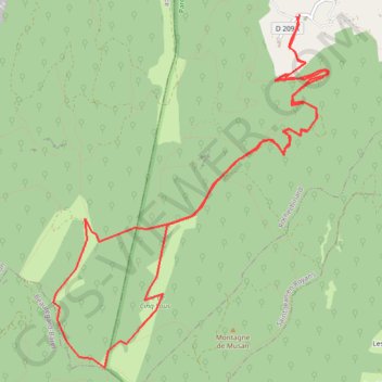 Trace GPS Pré de Cinq Sous - Rochechinard, itinéraire, parcours
